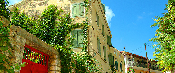 Karousades village in Corfu