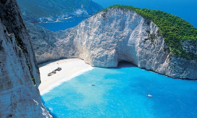 The famous Shipwreck beach In Zakynthos